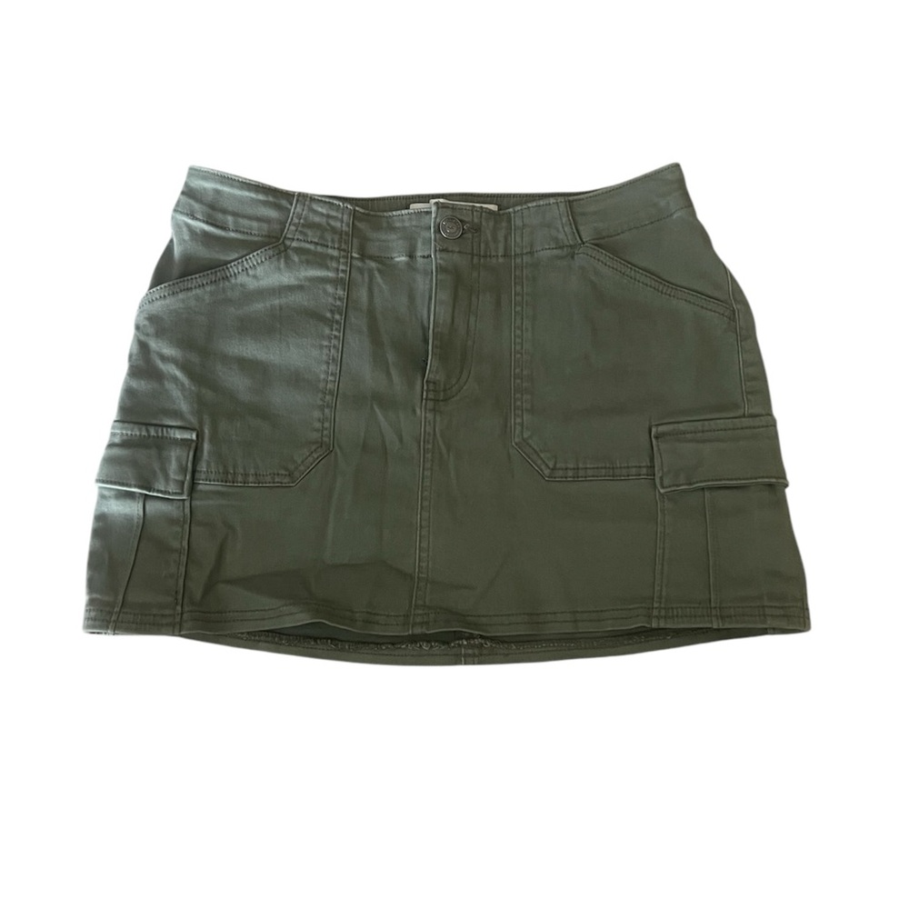Hollister Green Cargo Mini Skirt